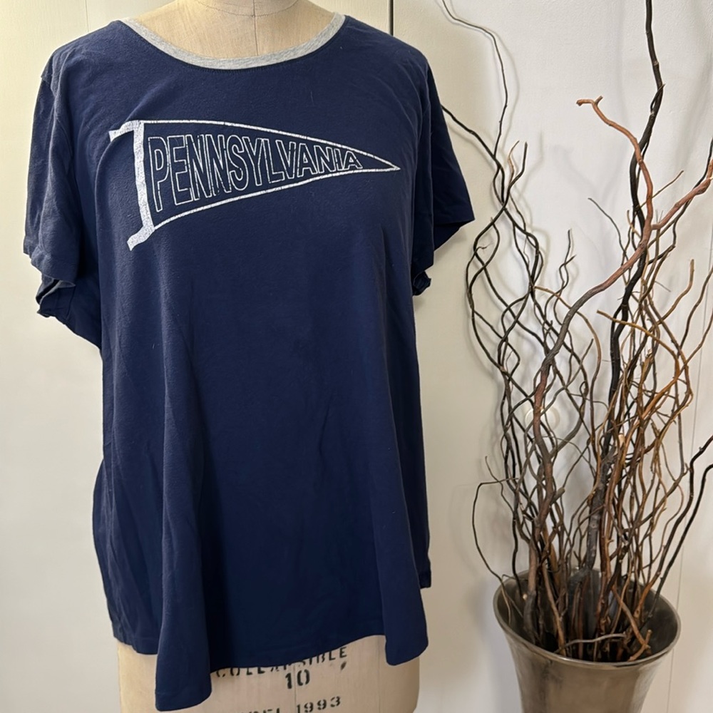 Pennsylvania Pennant T-shirt short sleeve navy - Picture 1 of 5